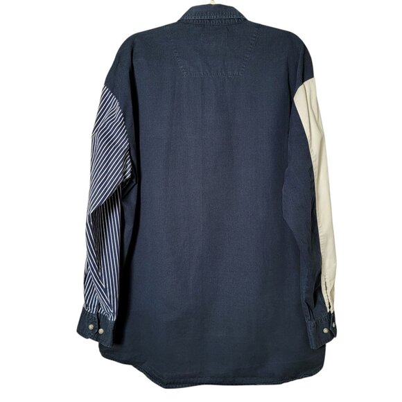 VTG Mo Betta Garth Brooks Mens Striped Colorblock Western Button Down Shirt XXL - Picture 4 of 9
